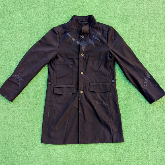 Black Panther T'Challa Wakanda Marvel Costume Inspired Long Car Coat Jacket New - Picture 4 of 7